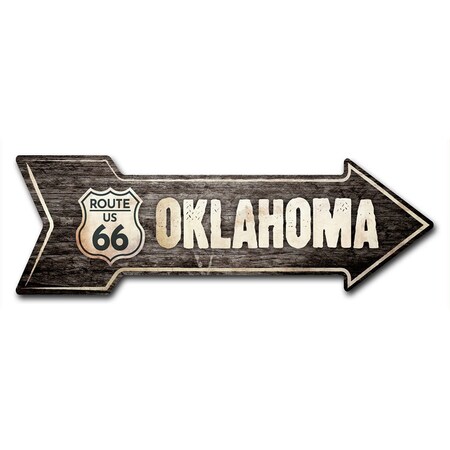 Signmission Oklahoma 66 2 Arrow Decal Funny Home Decor 30in Wide D-A-10-999698